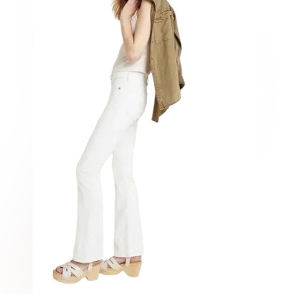 Citizens of Humanity Emannuelle Slim Flare Jeans White 30X31 Stretch Low Rise - Picture 4 of 12